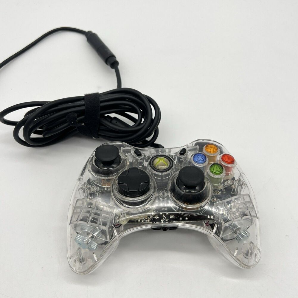 Afterglow PL-3702 Xbox 360 Clear LED Wired Controller USB Tested